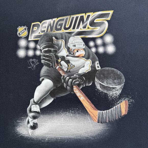 Vintage Pittsburgh Penguins Caricature Player NHL Shirt - Picture 2 of 7